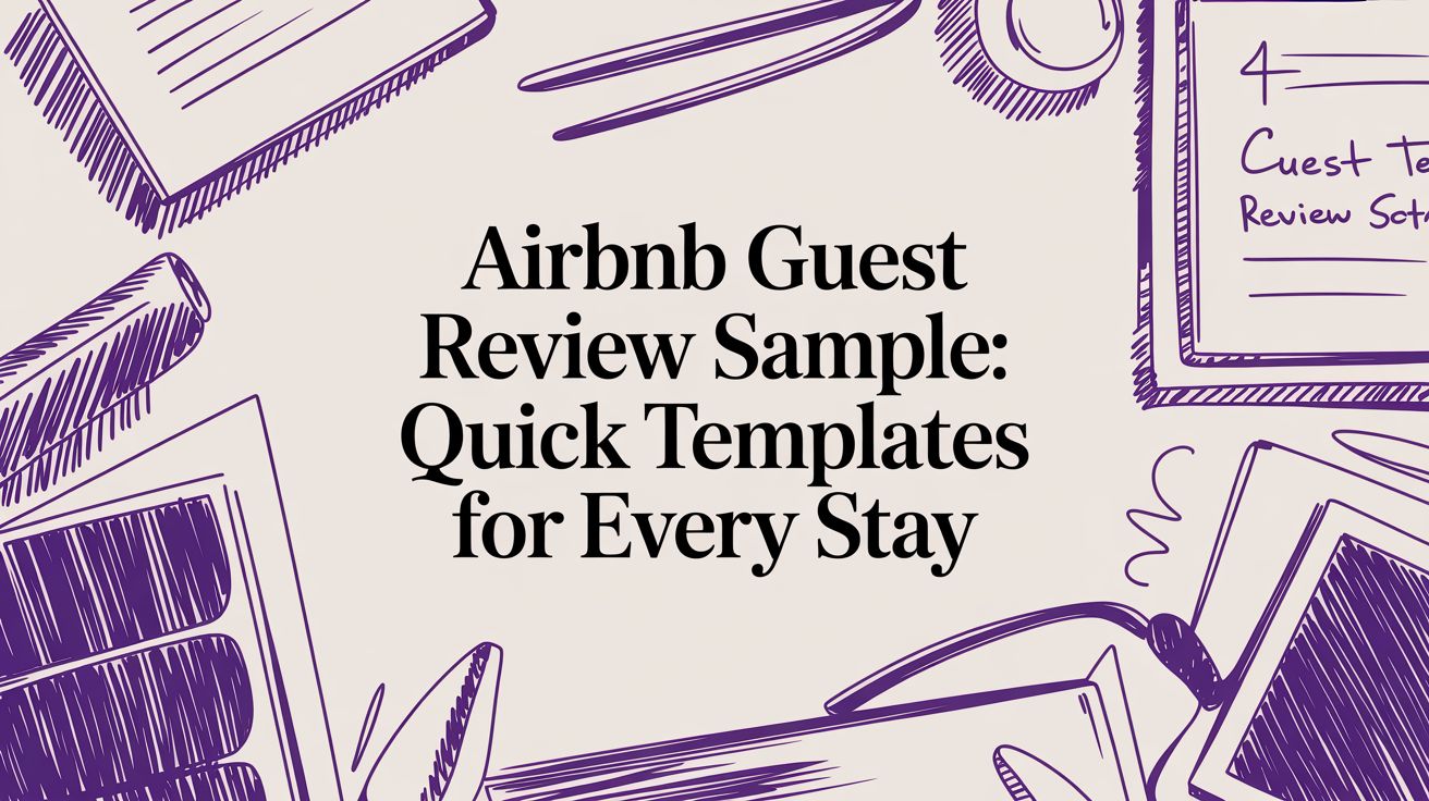 Quick Verdict — Airbnb guest review sample: Quick templates for every stay