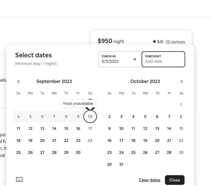 Solved: variety of minimum night stay requirements - seaso ...